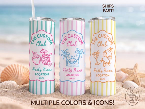 Custom Vacation Tumbler, Girls Trip Tumbler, Personalized Family Vacation Tumbler, Custom Birthday Cups, Beach Girls Trip Gifts