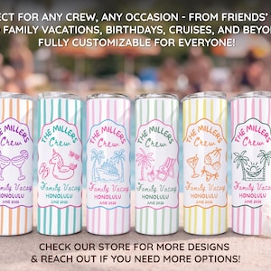 Custom Vacation Tumbler, Girls Trip Tumbler, Personalized Family Vacation Tumbler, Custom Birthday Cups, Beach Girls Trip Gifts image 15