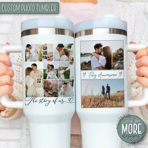 Custom Photo Tumbler, Custom 40oz Tumbler With Photo, Photo Collage Tumbler, Custom Couple Photo Gift For Anniversary, Valentine, Engagement