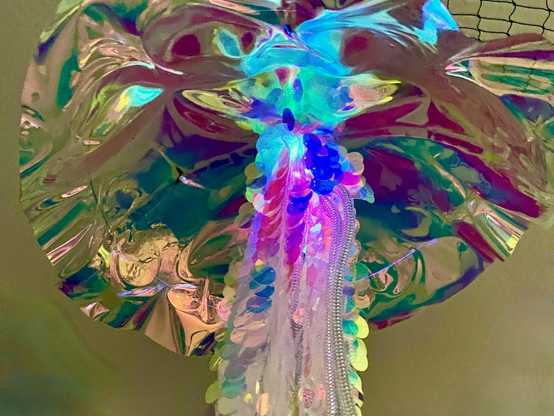 Iridescent Jellyfish Lamp With Animated Lights & Wifi Control Etsy