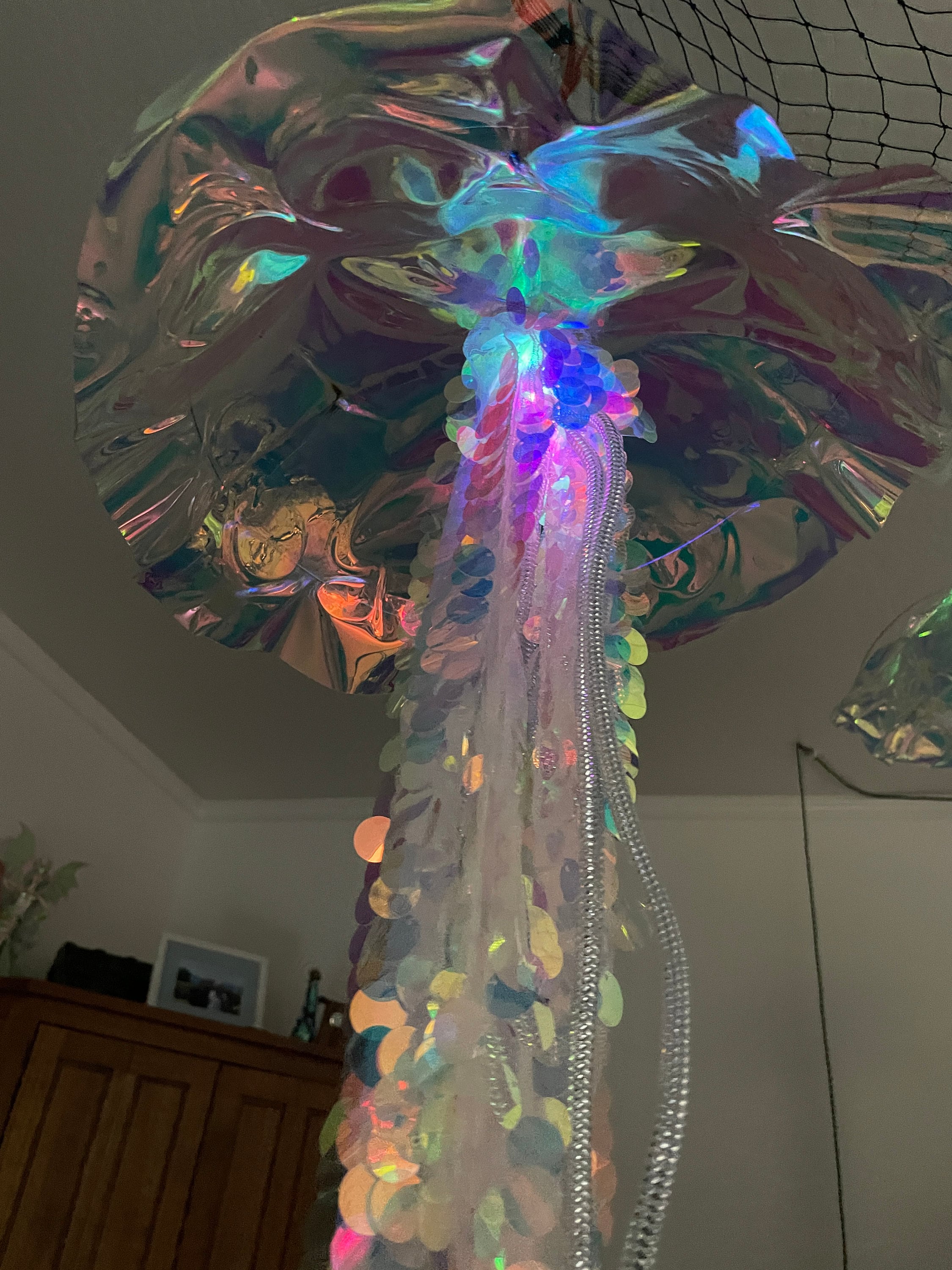 Iridescent Jellyfish Lamp With Animated Lights & Wifi Control Etsy