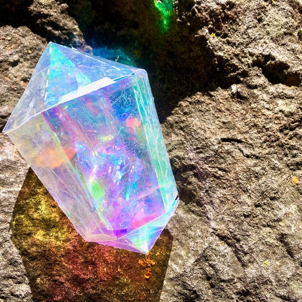 Infinity Crystal Gem -  Iridescent Opal PaperCraft DIY SunCatcher Jewel Project