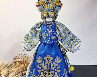 Ukrainsk Motanka Doll, Beregynya Talisman, handgjord heminredning