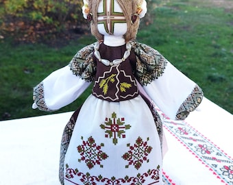 Motanka Doll from Ukraine – OOAK Rag Doll, Boho Home Decor, Handmade Folk Art Gift