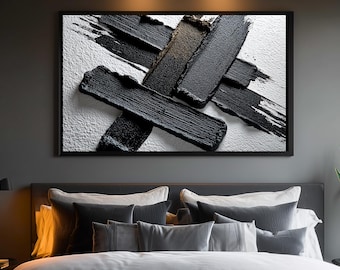 Arte de pared japonés con textura abstracta en dorado y negro, descarga digital, obra de arte minimalista moderna, decoración neutra contemporánea para el hogar.