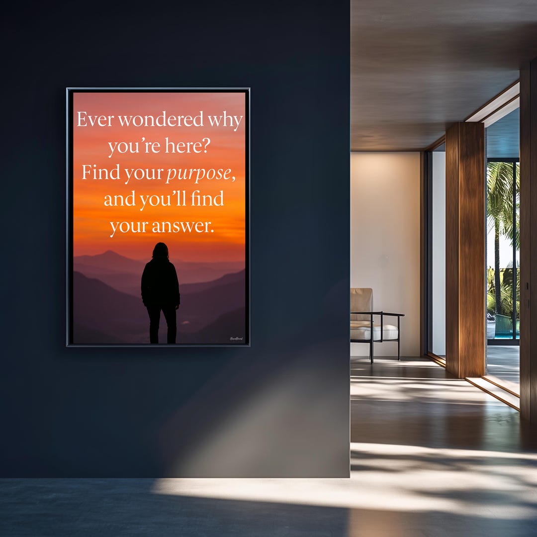 Modern Motivational Quote Sunset Wall Art Digital Download ...