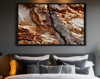 Japandi Wall Art Digital Download Earth Tone Stone Texture Neutral Abstract Artwork Modern Minimalist Décor Housewarming Gift