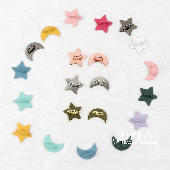 Moon Star Phone Charm Holder,Cup Charm Holder,Phone Clasps,Phone Case Stand,Finger Grip Hook, Keychain Sticker With Adhesive Backing