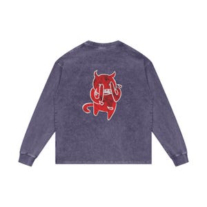 Radiohead Minotaur Acid Wash Oversize Long Sleeve T-Shirt
