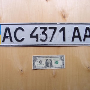 Modern Ukrainian Metal License Plate – KYIV REGION – Post-2004
