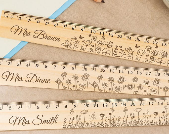 Personalised Teacher Ruler Gift - Etsy
