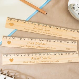 Personalized Wooden Ruler for Teachers,Practical Present for Students,School Supplies,Teachers Gift,Back to School Gift for Teachers