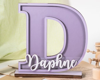 Personalized Letter Piggy Bank: Wooden Initial Coin Bank, Kids Keepsake, Easter gifts for children