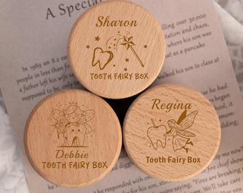 Gepersonaliseerde babycadeaus tandenfeedoos, aangepaste houten tandendoos cadeau babymeisje, gegraveerde aandenkendoos, cadeaus voor eenjarige kinderen