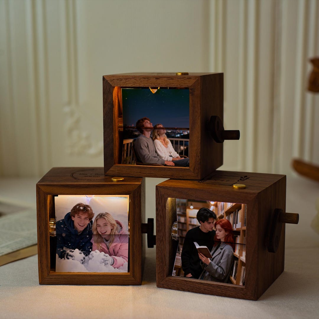 Personalized Photo Flipbook Animation Box,custom Wooden Photo Book With ...