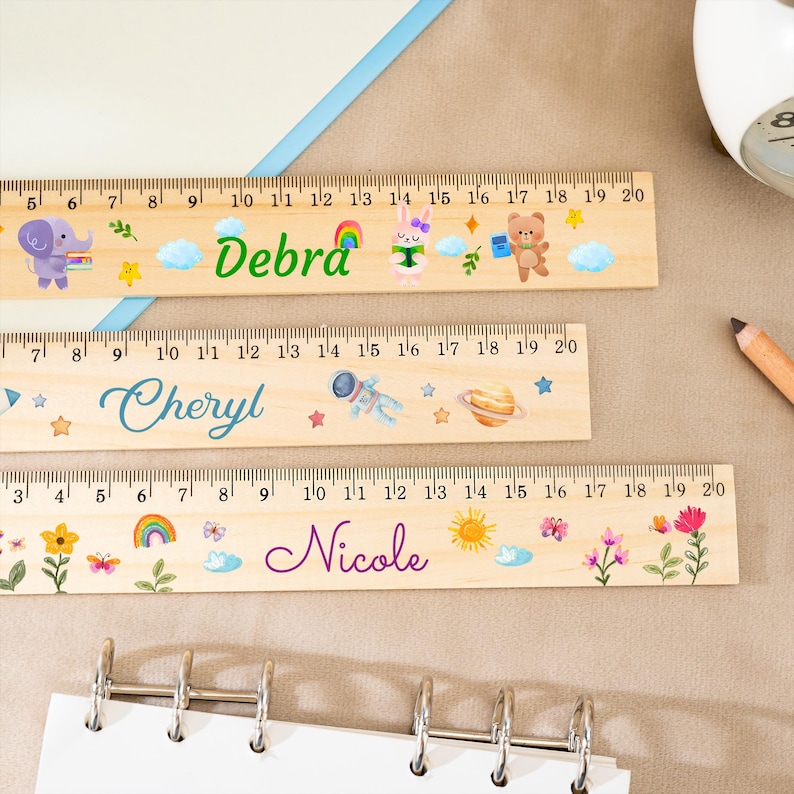 Customised Name Ruler Custom Wood Ruler School Supplies,personalized Gift for School ...