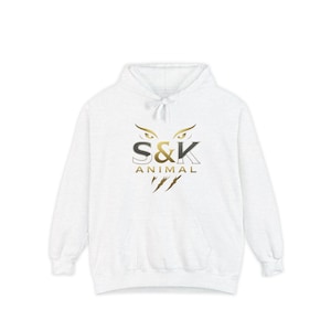 Bold Animal Spirit Hoodie for Adventurers, Unisex Garment-Dyed Sweatshirt with Fierce Designs for Outdoor Lovers, Perfect Gift