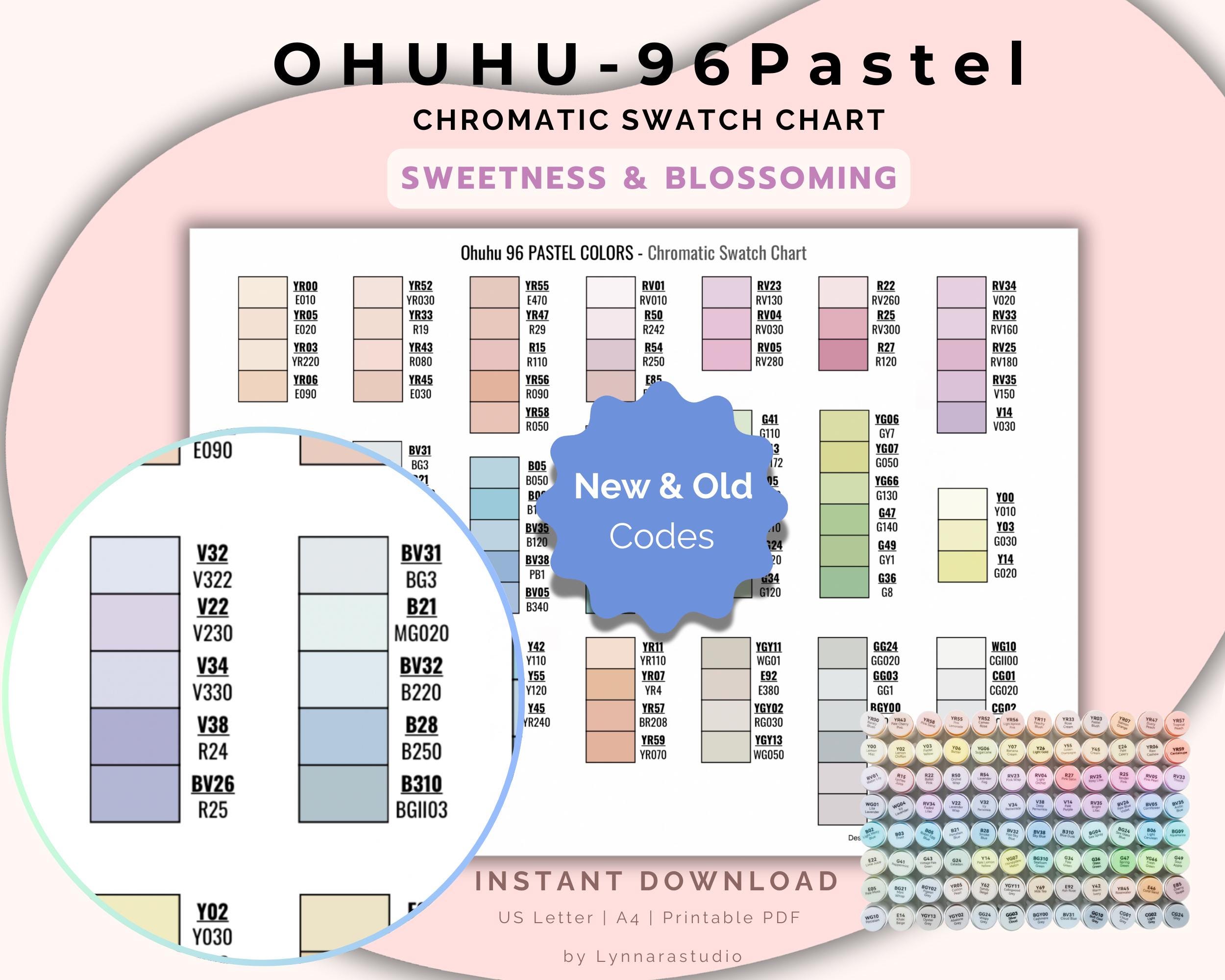OHUHU Honolulu Pastel 96 Colors – Sweetness and Blossoming | New