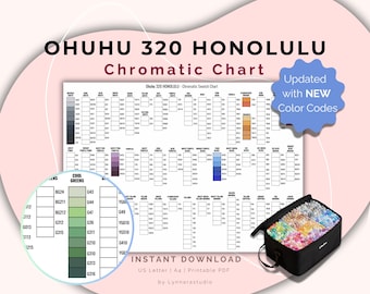 Stalenkaart Ohuhu 320 Honolulu-markering: nieuwe code, chromatische kleurreferentie (pdf-download)