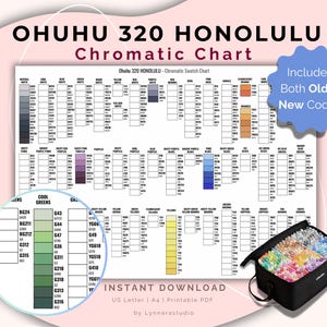 Ohuhu 320 Marker Swatch Chart – Includes New & Old Codes | Printable Digital PDF