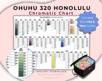 Ohuhu 320 Marker-staalkaart – inclusief nieuwe en oude codes | Afdrukbare digitale pdf