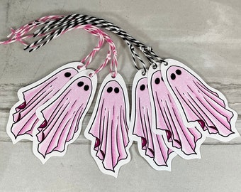Pastel Goth, Ghost, Gift Tags, Tea Party Favor Tags, Halloween, Birthday Tea Party,