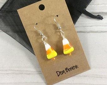 Candy Corn, Halloween Earrings, Dangle Earrings, Halloween Gifts, Best Friend Gift,
