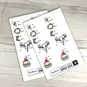 Spooky Christmas Gift Tags, Gothmas Sticker Sheets for Friendship Gifts,