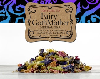 Butterfly Pea Flower, Loose Leaf Tea, Fairy Goth Mother, Herbal Tea, Best Friend Birthday Gift,