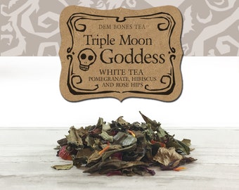 Triple Moon Goddess, White Tea, Pomegranate Tea, Tea Gift Set, Mothers Day Gift Box, Mom Gift,