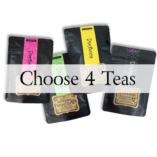 Personalized, Tea Sampler, Loose Leaf Tea, Tea Blends, Tea Collection Gift, Self Gift,