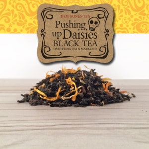 Pushing Up Daisies, Darjeeling, Loose Leaf Tea, Day of the Dead, Housewarming Gift, Best Friend Gift Box,