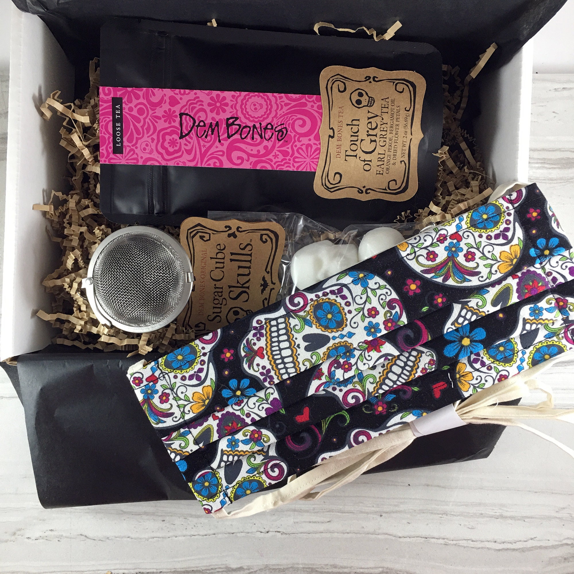 Sugar Skull Gifts Tea Gift Set Secret Santa Gift for Women Etsy