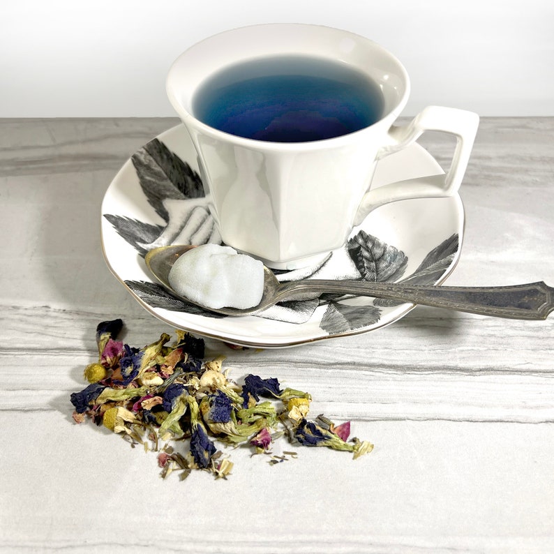 Butterfly Pea Flower, Loose Leaf Tea, Fairy Goth Mother, Herbal Tea, Best Friend Birthday Gift, image 2