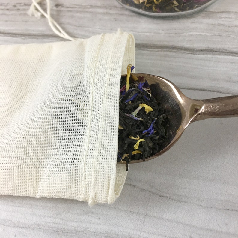 Reusable Tea Bags Loose Leaf Tea Eco Friendly Muslin Tea Etsy
