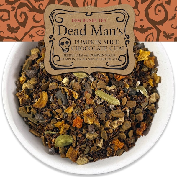 Pumpkin Spice Chocolate Chai Tea: Caffeine Free Autumn Herbal Blend