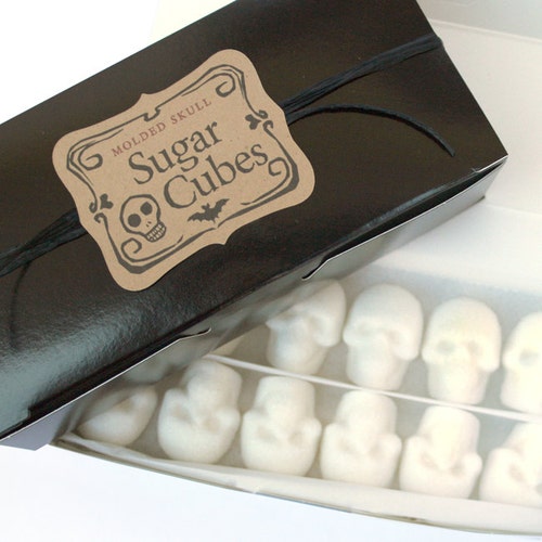 Edible, Skull Sugar Cubes, Halloween, Mad Hatter Tea Party,