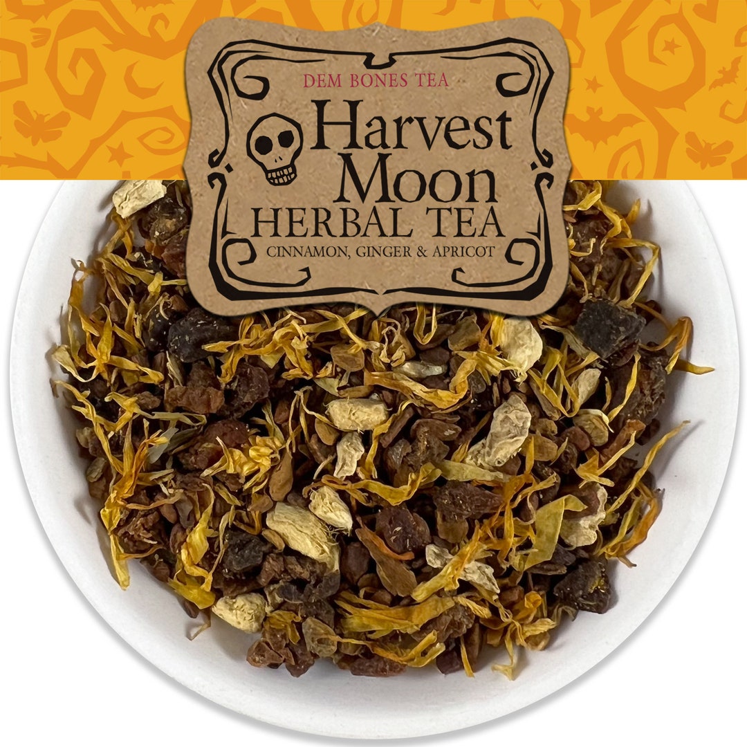 Harvest Moon Rooibos Fruit Tea: Cinnamon, Ginger, Apricot Loose Leaf ...
