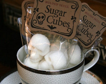 Skull Sugar Cubes, Gothic, Tea Lover Gift, I Miss You Gift, Best Friend Gifts Long Distance,