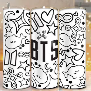 BTS Tumbler Wrap 20oz Png Wrap Digital File