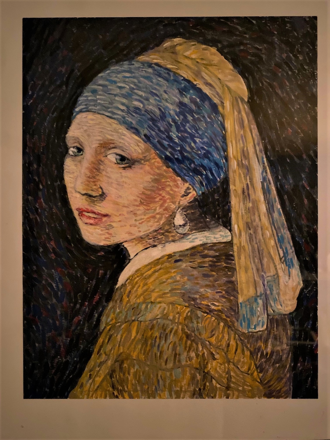Girl With a Pearl Earring by Van Gogh - Etsy
