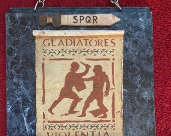 Gladiator Mini Roman Sign