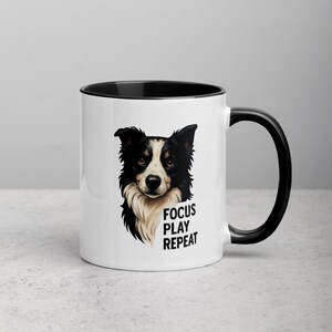 Taza realista de Border Collie con un toque de dibujos animados: una idea de regalo para amantes de los perros