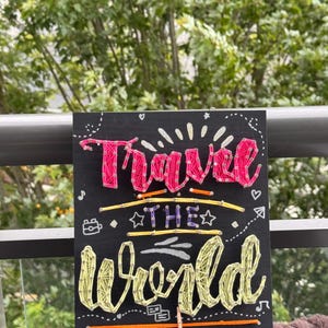 Travel the World String Art