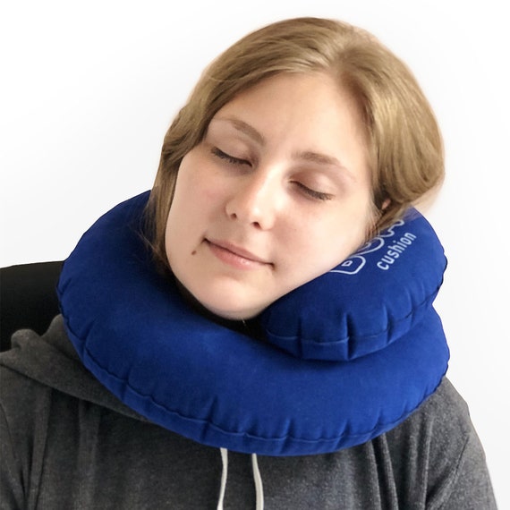 Almohada de viaje para almohada de cabeza de cuello de avión Cojín de vuelo  de alivio de dolor inflable de descanso para adultos y niños -  México