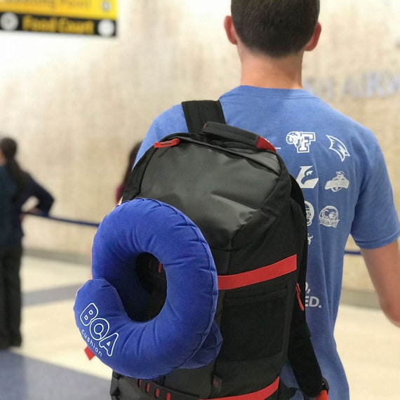 Almohada de viaje para almohada de cabeza de cuello de avión Cojín de vuelo  de alivio de dolor inflable de descanso para adultos y niños -  México