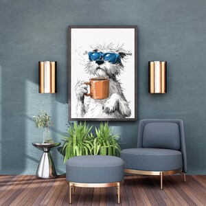 Sassy Dog V1, Clip art, Digital Art, T-shirt, Coffee
