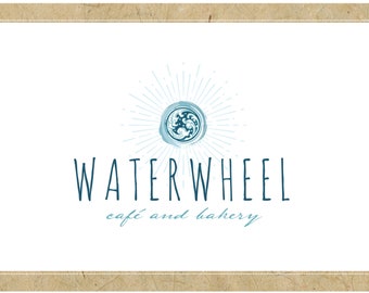 Custom Logo Design - PreMade Logo Vector Logo - Ooak Logo - WATERWHEEL Logo - Wave  Logo - Ocean Logo - Water Logo