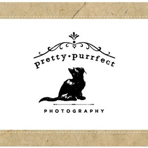 Custom Vector Logo Design - PreMade Logo - OOAK Logo - CAT Logo Design - Vintage Logo - Pet Logo - Animal Logo - Kitten Logo - Vintage Cat