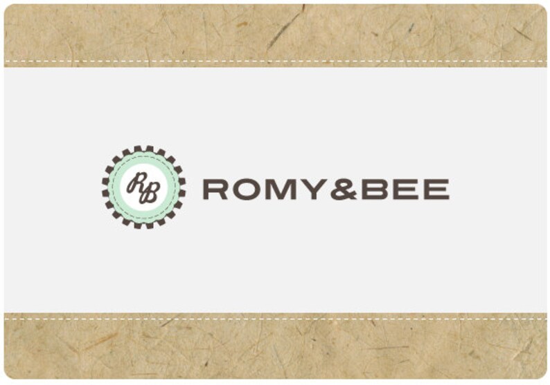 SALE Custom PreDesigned PreMade Vector Logo Design ROMY&BEE image 1